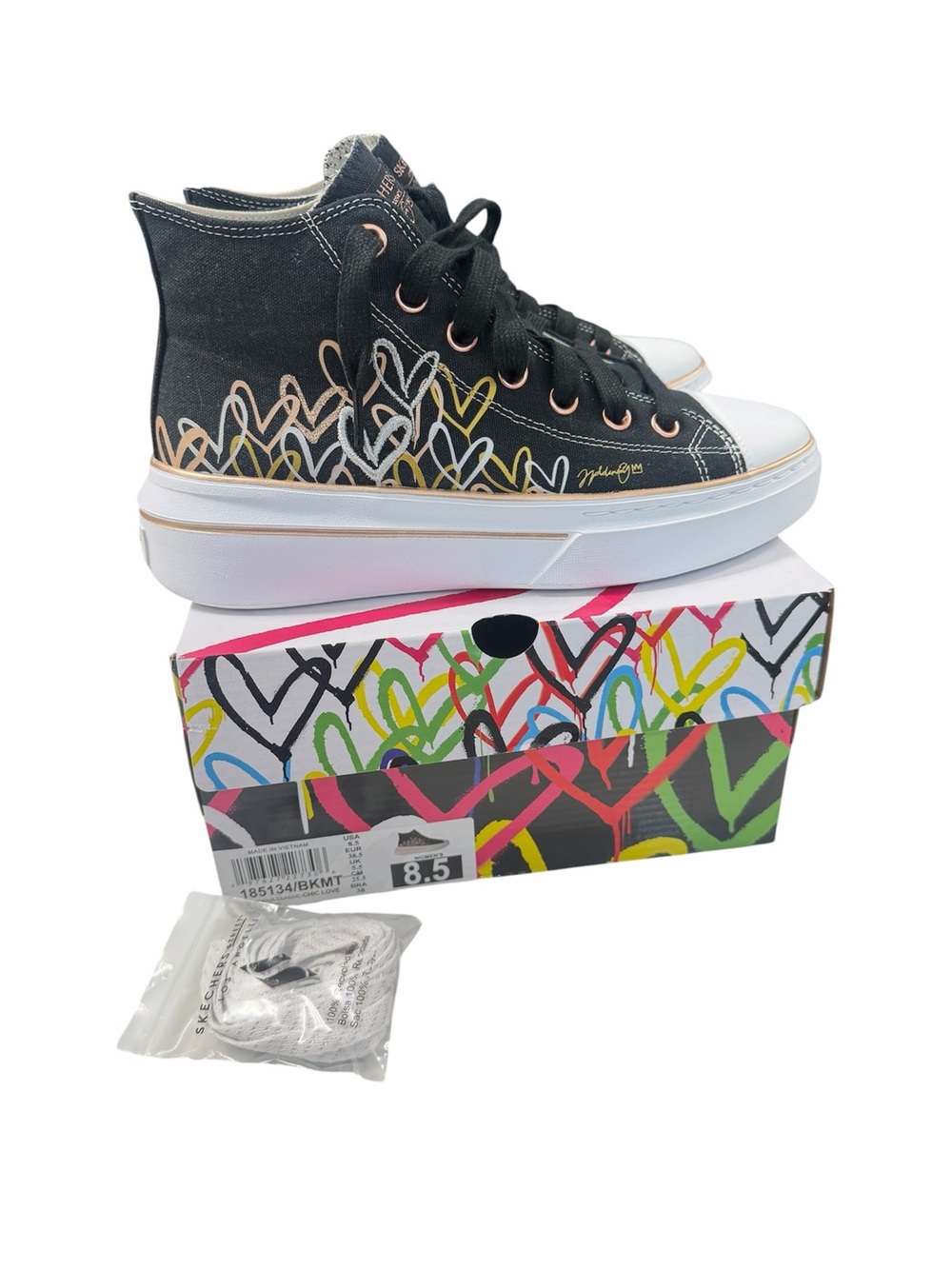 Skechers Cordova Chic Love High-Top Canvas Sneakers